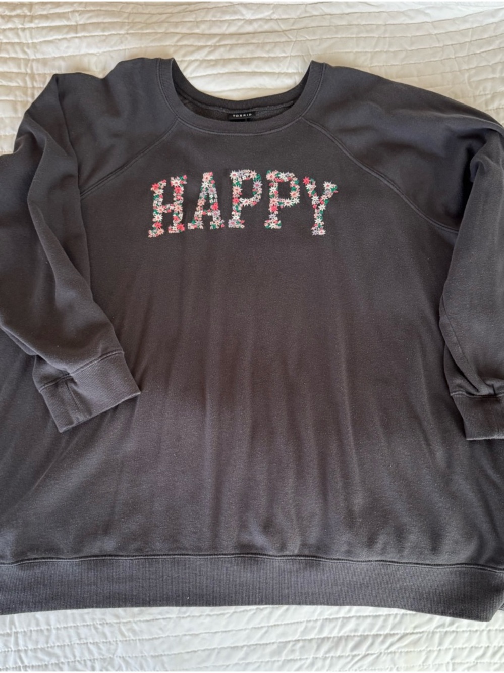 torrid Black Crewneck Sweatshirt